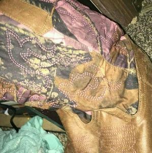 Pink camo boots